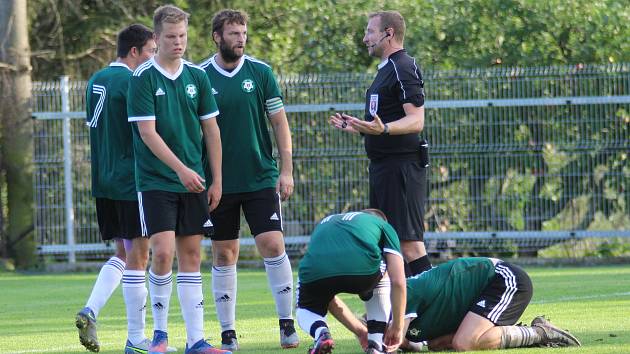 Okresní přebor, 3. kolo: Sokol Čečelice - Slavia Velký Borek (1:3), hráno 3. září 2022.