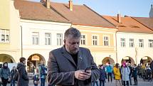 Na Mělníku uspořádali lidé demonstraci na podporu Ukrajině.