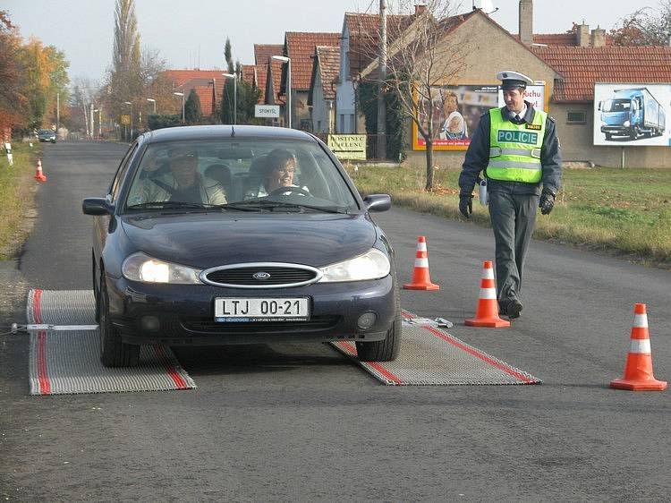 Fotogalerie z vážení nákladních vozidel.