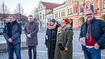 Na Mělníku uspořádali lidé demonstraci na podporu Ukrajině.