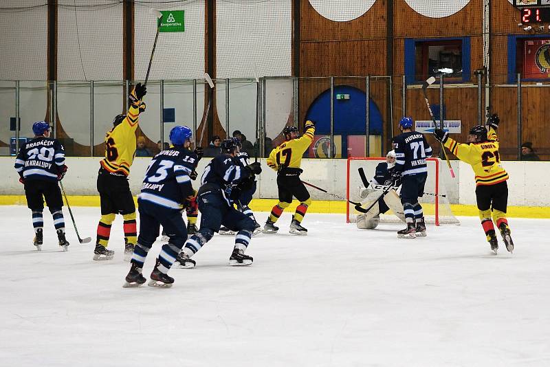 Krajská liga, 18. kolo: HC Junior Mělník - HK Kralupy (4:3), hráno 21. ledna 2023.