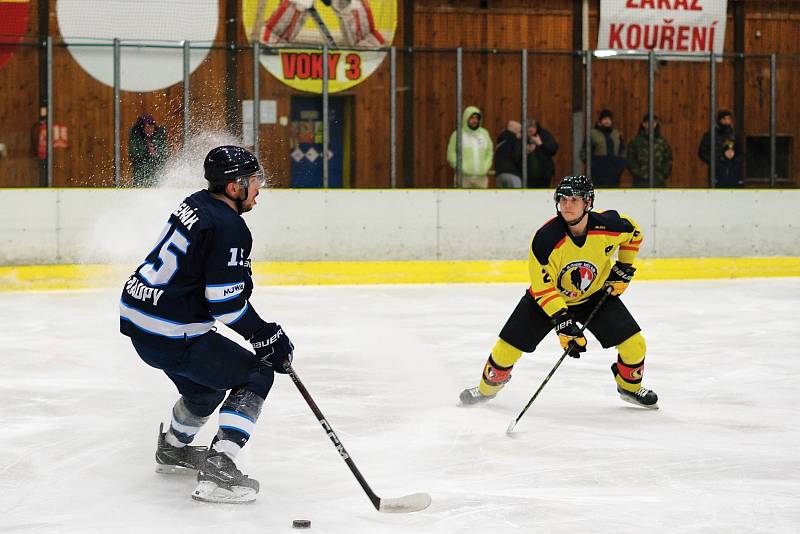 Krajská liga, 18. kolo: HC Junior Mělník - HK Kralupy (4:3), hráno 21. ledna 2023.