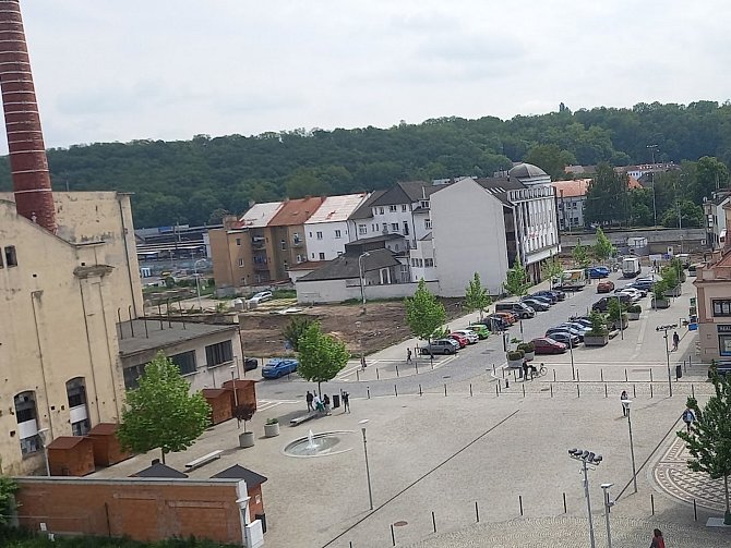 Palackého náměstí, dějiště trhů v Kralupech nad Vltavou.