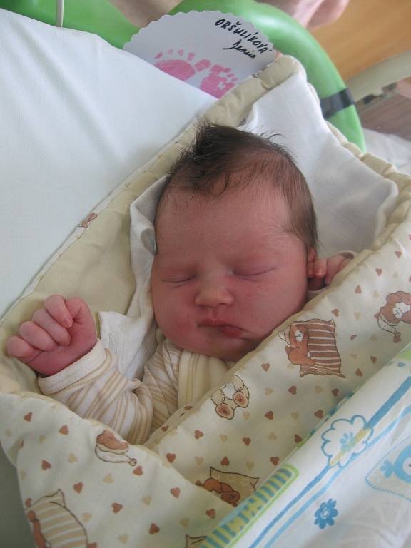 Denisa Oršulíková se rodičům Janě a Robertovi z Mělníka narodila v mělnické porodnici 30. března 2017, vážila 3,97 kg a měřila 50 cm. Na sestřičku se těší 7letý Nicolas a 3letá Natali.
