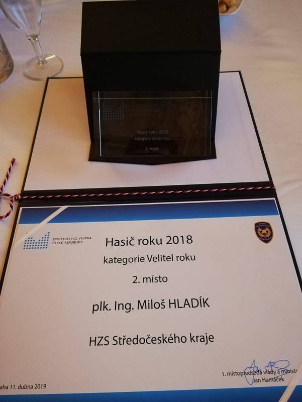 Ve čtvrtek 11. dubna byly ve Španělském sále Pražského hradu vyhlášeny výsledky ankety Hasič roku 2018.