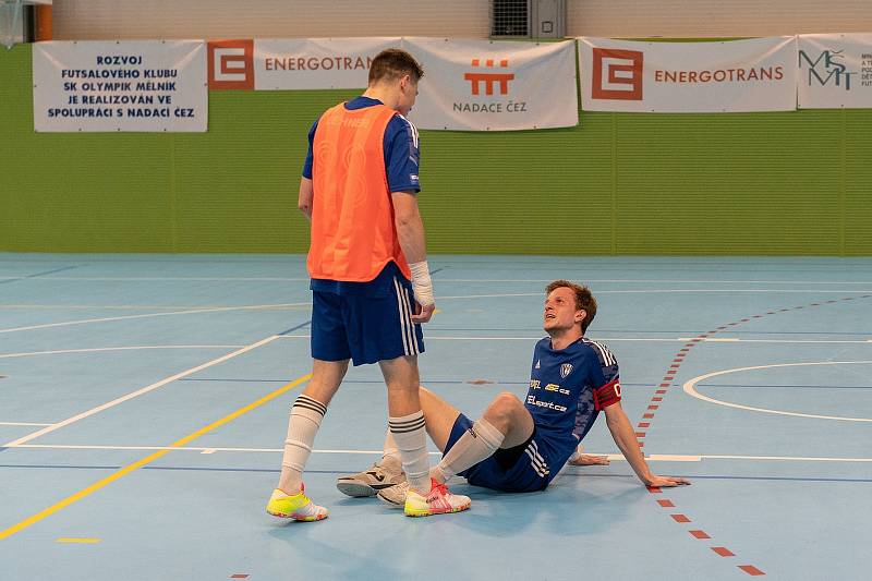 1. Futsal liga, 2. čtvrtfinále: Olympik Mělník - Slavia Praha (4:5P), 30. 3. 2023