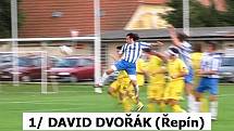 1. David Dvořák (Řepín): 12. 8. 2009; přátelské utkání; Řepín - Kly (4:1)