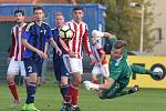 ČFL: Viktorie Jirny - SK Zápy (v modrém) 1:3, podzim 2017.