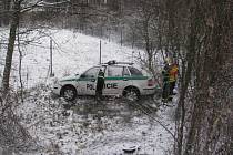 Nehoda policejního vozu v Liběchově