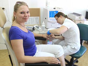 Lenka Vanišová byla na odběru krve už pětadvacetkrát. 