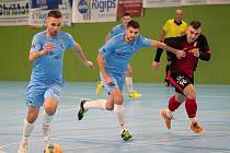 1. Futsal liga: Olympik Mělník (v modrém) - Helas Brno (1:1)
