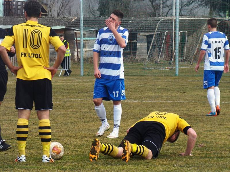 Sokol Libiš - FK Litol (3:2); 16. kolo divize B; 7. března 2015