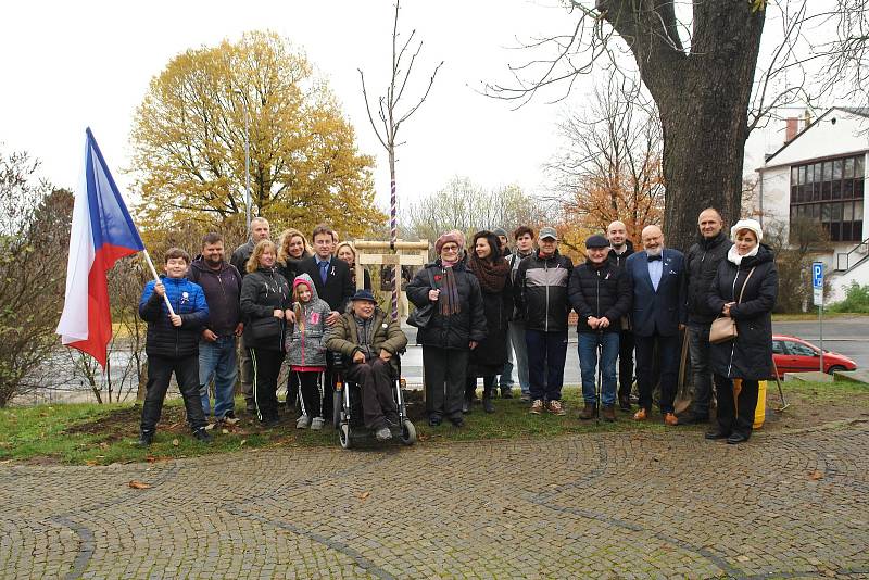 V Jungmannových sadech v Mělníku byl během sváteční neděle zasazen památný strom svobody, který městu věnoval Mělnický osvětový a okrašlovací spolek k třicátému výročí sametové revoluce.