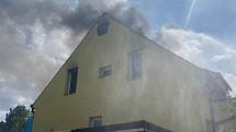 Požár rodinného domu v Neratovicích.