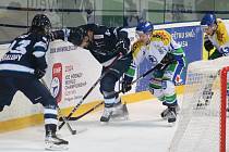 Druhou hokejovou ligu čeká o víkendu utkání hvězd v Příbram - ilustrační foto ze středečního zápasu Kralup a Hronova