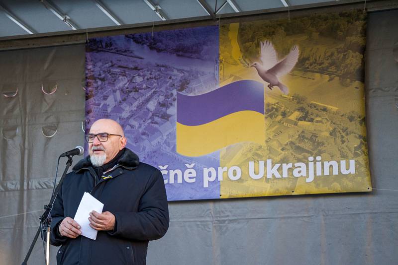 Na Mělníku uspořádali lidé demonstraci na podporu Ukrajině.