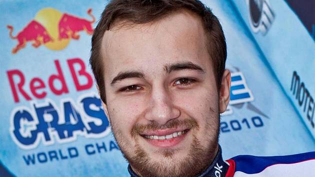 Lukáš Kolc při závodě Red Bull Crashed Ice.