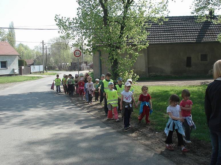 Dubnové zážitky dětí z mělnické mateřské školy Pohádka. 