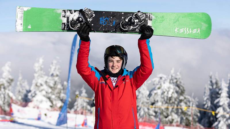 Snowboardista Aleš Polidor vyhrál na Olympiádě dětí a mládeže paralelní obří slalom.