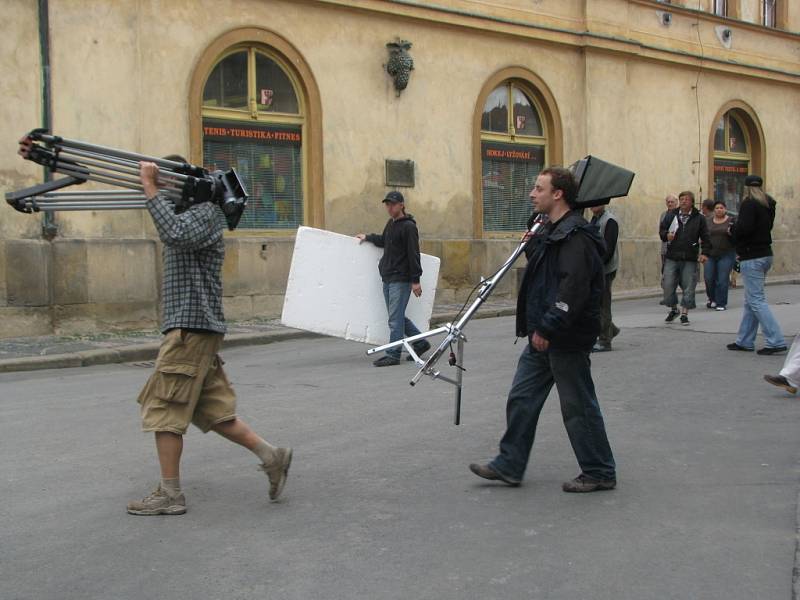 Filmaři natáčeli v Mělníku jeden z dílů cyklu České televize Ach, ty vraždy!