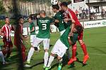 Fotbalisté Záp porazili ve vloženém kole ČFL Nymburk (v zeleném) 1:0.