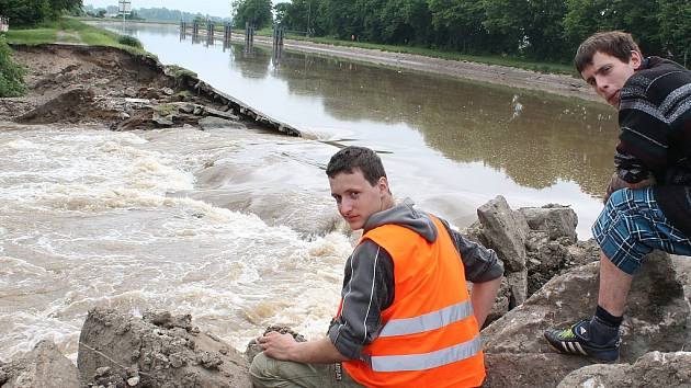 Povodně v Hoříně v roce 2013.
