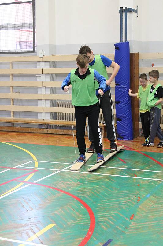 Trénink s olympionikem na mělnické Základní škole Jindřicha Matiegky v Pražské ulici.