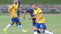 FK Neratovice/Byškovice (v modrém) - FK Teplice, 2. kolo Poháru České pošty, 12. srpna 2014