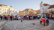 Na Mělníku uspořádali lidé demonstraci na podporu Ukrajině.