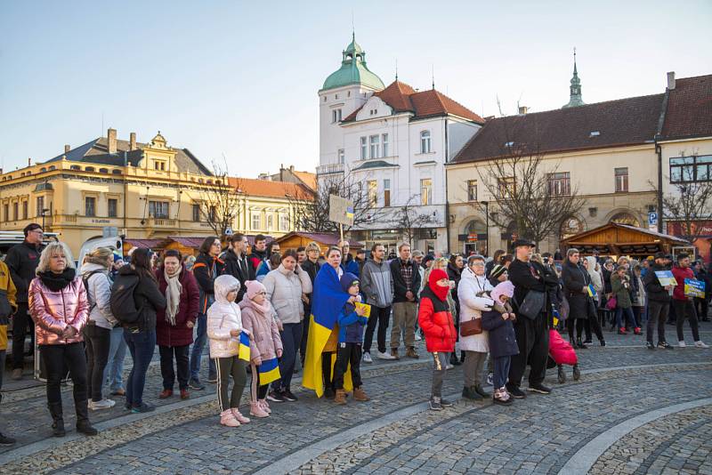 Na Mělníku uspořádali lidé demonstraci na podporu Ukrajině.