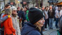 Na Mělníku uspořádali lidé demonstraci na podporu Ukrajině.