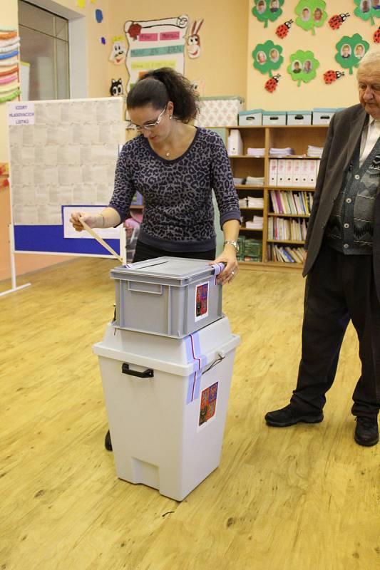 Do dvou volebních místností na mělnické základní škole Jungmannovy Sady se hrnuli voliči už patnáct minut před otevřením volebních místností. Za prvních pět minut tu odvolily zhruba tři desítky voličů.