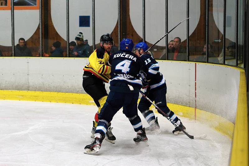 Krajská liga, 18. kolo: HC Junior Mělník - HK Kralupy (4:3), hráno 21. ledna 2023.