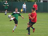 Fotbalisté Čečelic (v zeleném) porazili v pátém kole okresního přeboru Horní Beřkovice 2:0.