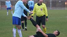 I. A třída, 2. kolo (15. hrané): FC Mělník (v černém) - Pšovka Mělník 0:3