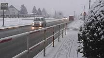 Vydatné sněžení zasáhlo ve čtvrtek 9. prosince 2021 také Valašsko.