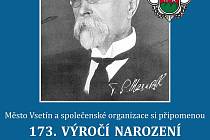 Lidé ve Vsetíně si připomenou 173. výročí narození Tomáše Garrigue Masaryka.