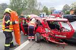 Hromadná nehoda na silnici I/57 mezi Vsetínem a Ústím