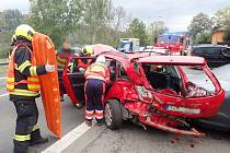 Hromadná nehoda na silnici I/57 mezi Vsetínem a Ústím