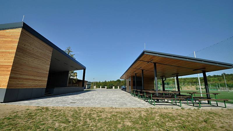 Vidče - nově vybudované výletiště v rekonstruovaném sportovně-kulturním areálu.