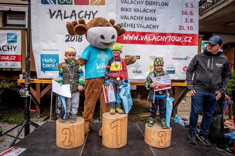 Běhej Valachy, podzim 2018: děti, stupně vítězů