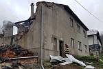 Výbuch domu v Loučce, při kterém byl zraněn dvaatřicetiletý muž