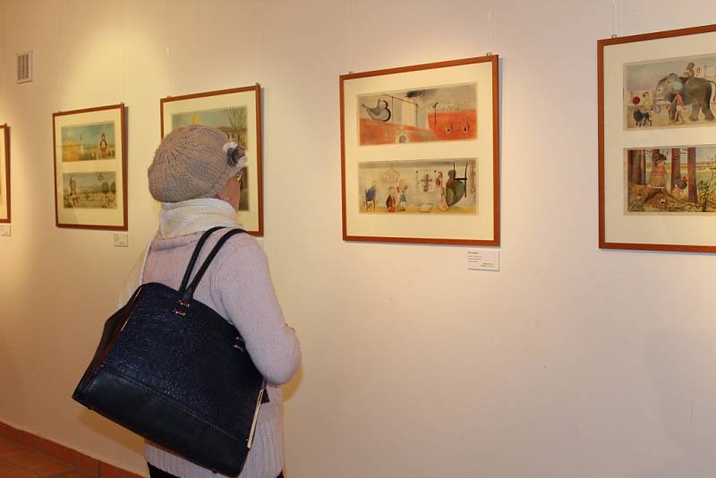 Sobotní vernisáž zahájila výstavu děl Oty Janečka.