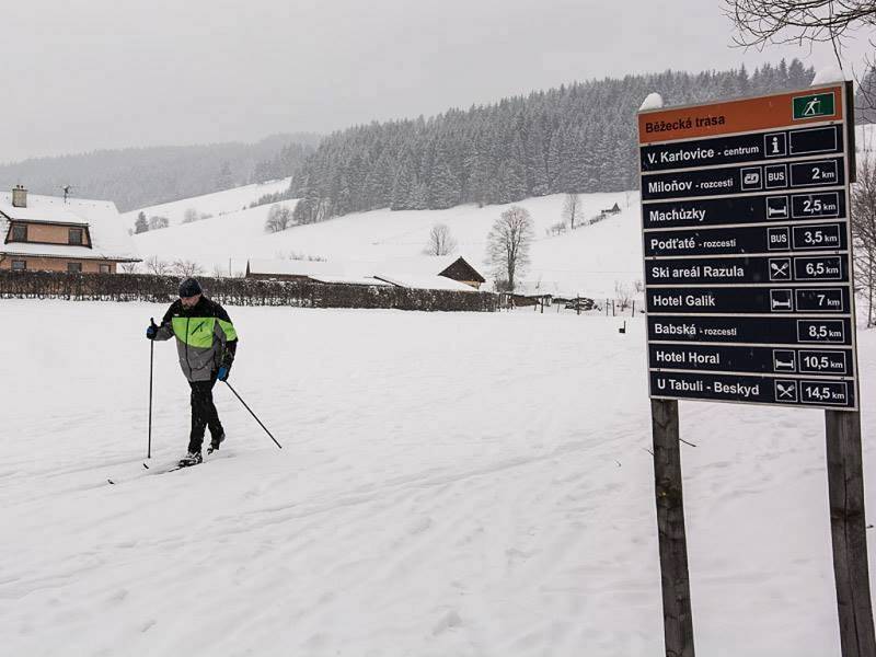 Razula má ideální podmínky pro lyžování.