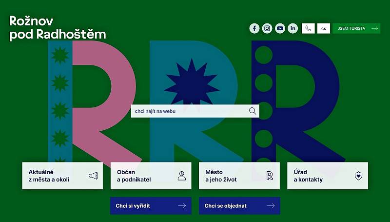 Město Rožnov pod Radhoštěm spustilo v březnu 2023 nové moderní webové stránky.