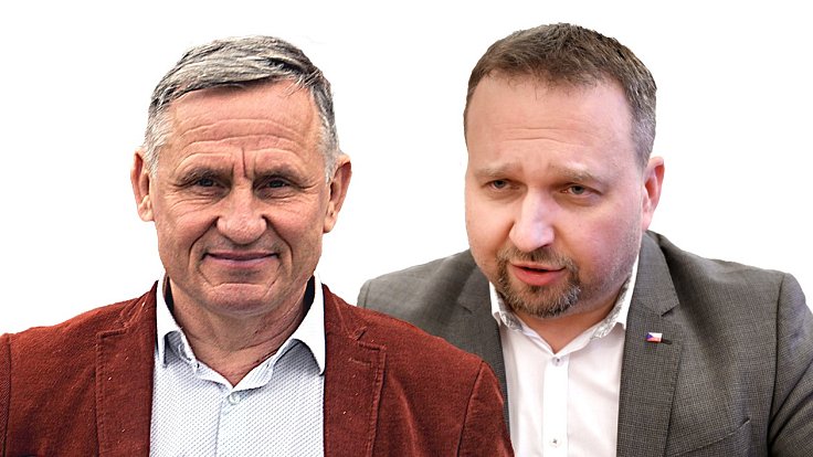 Senátor Jiří Čunek (vlevo) a ministr práce a sociálních věcí Marian Jurečka (oba KDU-ČSL).