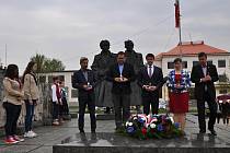 Pietní akt u příležitosti 77. výročí osvobození Vsetína na vsetínském náměstí Svobody; 4. května 2022