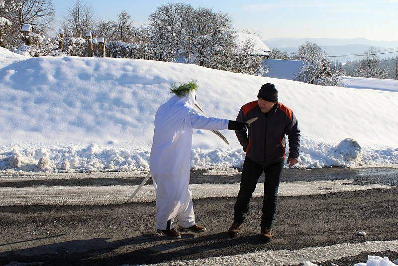 Mikulášská obchůzka v Pulčíně, nejvýše položené obci na Vsetínsku