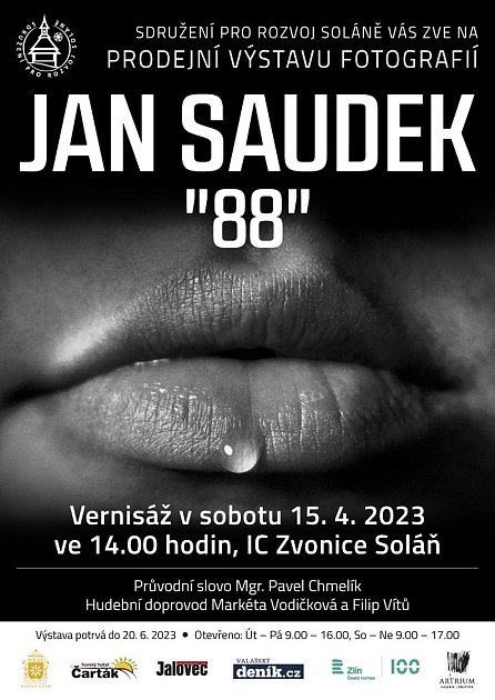 V galerii Informačního centra Zvonice na Soláni otevírají v sobotu 15. dubna 2023 prodejní výstavu Jan Saudek '88'