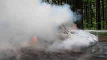 Požár auta u obce Hutisko – Solanec 